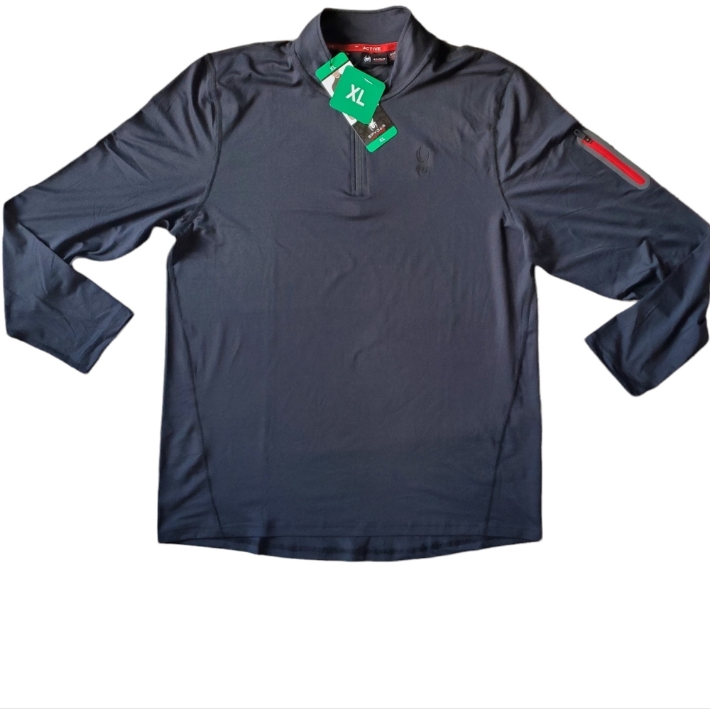 New Men's Spyder 1/4 Zip Longsleeve Active Top Size XL